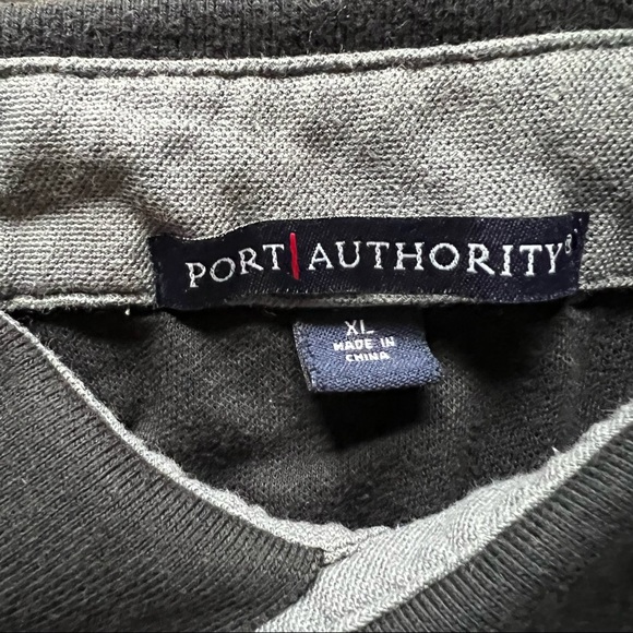 Port Authority Colorblock Polo Shirt Black & Grey XL - Picture 4 of 5